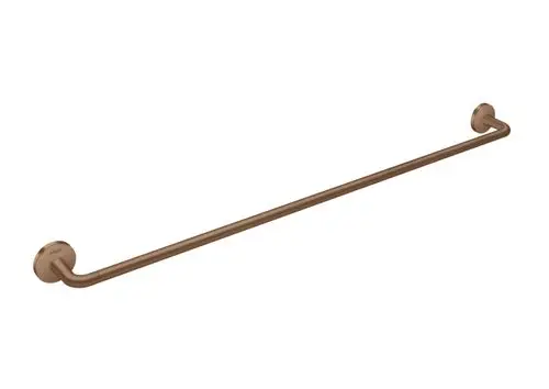 Brauner Handtuchhalter von AXOR mit zwei runden Wandbefestigungen, länglicher, durchgehender Stange ohne sichtbare Enden.